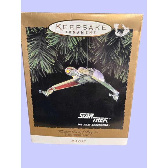 Hallmark Star Trek Klingon Bird Of Prey Ornament 1994 Flickering Lights Magic - Picture 1 of 12